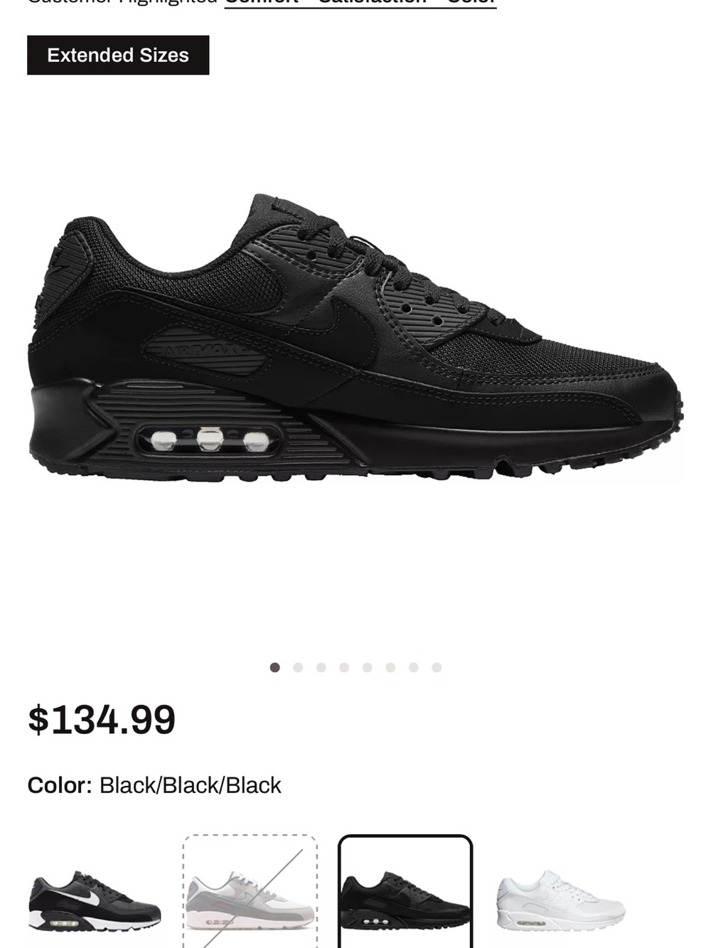 Nike Air Max 90 Men's Sneakers - Black